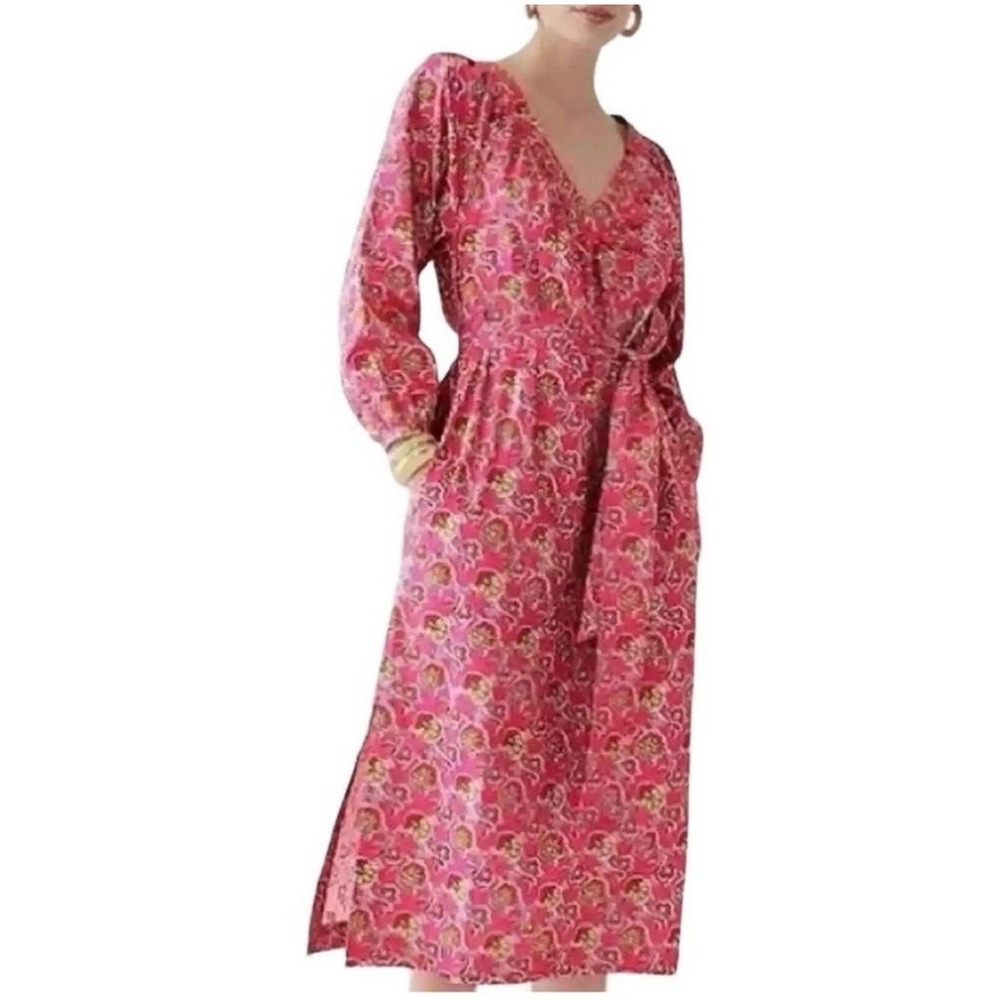 J.Crew Collection Sz S Cotton Poplin Dress Shift in Ratti® Pink Blooms Print